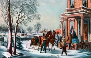 Vida no campo americana, 1855. de Currier and Ives