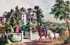 Vida no campo americana, manhã de maio de 1855. de Currier and Ives
