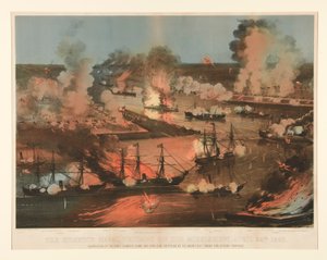 Esplêndido Triunfo Naval do Mississippi de Currier and Ives