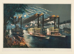 Os campeões do Mississippi de Currier and Ives