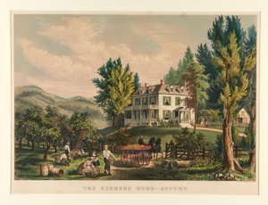 A Casa dos Agricultores - Outono de Currier and Ives