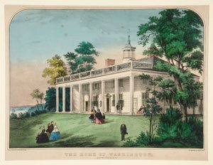 O Lar de Washington/ Monte Vernon, VA de Currier and Ives