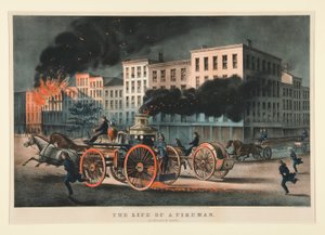 A Vida de um Bombeiro / O Sistema Metropolitano. de Currier and Ives