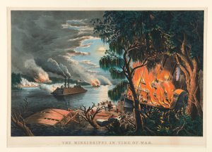 O Mississippi em Tempo de Guerra de Currier and Ives