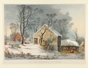 A Antiga Casa no Inverno de Currier and Ives