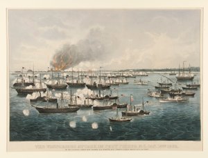 O Ataque Vitorioso a Fort Fisher, N.C de Currier and Ives