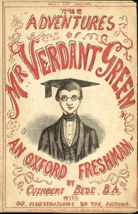 Ilustração da capa para As Aventuras do Sr. Verdant Green Um Freshman Oxford de Cuthbert Bede