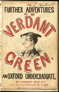 Ilustração da capa para The Further Adventures of Mr. Verdant Green de Cuthbert Bede
