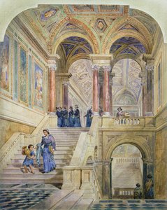 Projeto para a escadaria da Prefeitura de Leeds, 1853-1858 de Cuthbert Brodrick