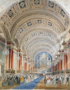Perspectiva interior, Câmara Municipal de Leeds de Cuthbert Brodrick