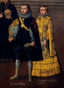 Casamento de Martín de Loyola com Dona Beatriz Ñusta, e de Don Juan Borja com Lorenza Ñusta (Enríquez y Loyola). de Cuzco School
