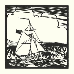 Barcos de pesca e barcaças: Cortador de receitas (xilogravura)