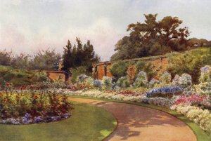 Uma fronteira anual, jardim da princesa Charlotte, Claremont (lito colorido) de Cyril Ward