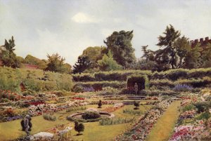 The Old Pond Garden, Hampton Court (cor litho) de Cyril Ward