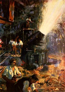 Em plena atividade (litografia a cores) de Cyrus (after) Cuneo