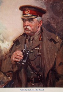 Marechal-de-campo Sir John French, ilustração de &39;Told in the Huts: The YMCA Gift Book&39;, publicado em 1916 de Cyrus Cuneo