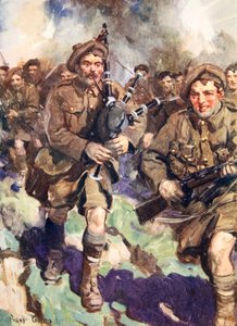 Flautista galante que lidera a carga (cor litho) de Cyrus Cuneo