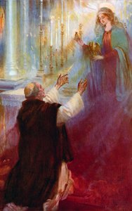 A lenda do óleo de coroação e a ampola, a virgem que aparece a Thomas A Becket de Cyrus Cuneo