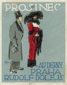 Dezembro. Au Derby Rudolf Dole moda, Praga de Czech School