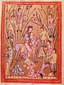 Entrada triunfal de Jesus em Jerusalém (miniatura, ca. 1085) de Czech School