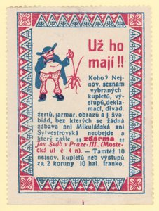 Homem, segurando, um, inseto de Czech School