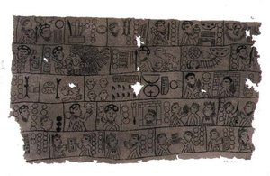 Calendário Cristão no estilo Hieroglífico Azteca (litho) de D.K. (after) Bonatti
