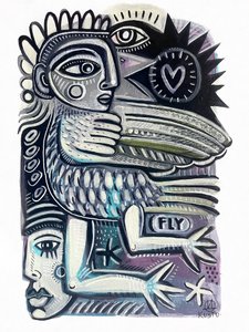 Figura alada de arte popular de Daia Kusto