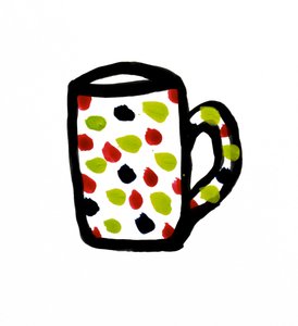 Caneca, 2017 (tinta da China e tinta sobre papel)
