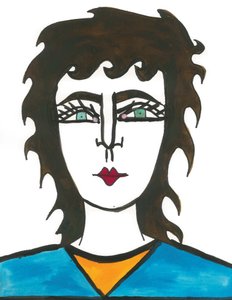 Mullet Hair, 2024 (caneta com tinta sobre papel)