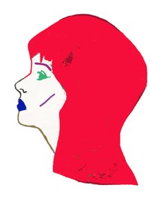 Red Head, 2017 (caneta de feltro e photoshop sobre papel)