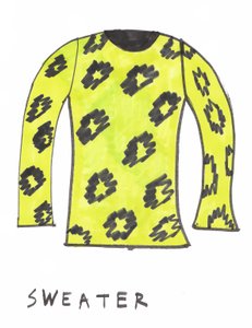 Camisola (caneta de feltro sobre papel) de Daisy de Villeneuve