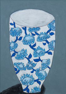 Vaso floral azul de Dale Hefer & Family