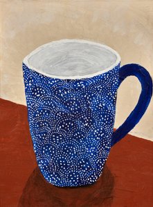 Caneca com padrão azul de Dale Hefer & Family