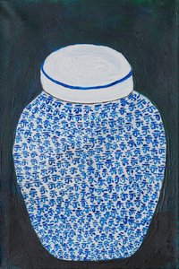 Jarro de gengibre azul e branco de Dale Hefer & Family
