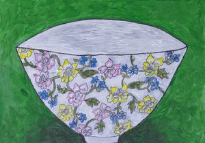 Taça com motivos florais coloridos de Dale Hefer & Family