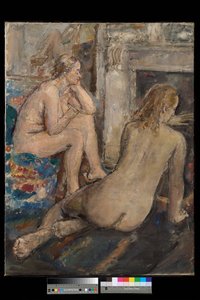 Dois modelos em repouso, ex. 1939 (óleo sobre tela)