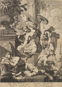 Alegoria com Fortuna e um artista adormecido em traje antigo