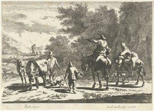 Pastores e gado a caminho Paisagens do Sul (título da série) de Dancker Danckerts