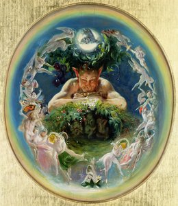 Fauno e as Fadas, c.1834 de Daniel Maclise