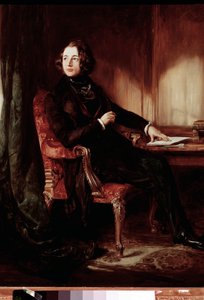 Retrato do escritor Charles Dickens de Daniel Maclise