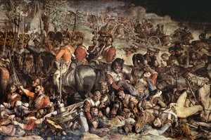 O Encontro de Wellington e Blucher depois de Waterloo (pintura de parede) (detalhe de 200144) de Daniel Maclise