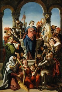 The Spirit of Chivalry, c.1845 (óleo sobre tela) de Daniel Maclise
