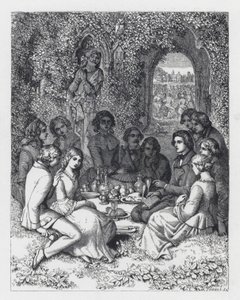 Ilustração para o poema de Tennyson, A Princesa (gravura) de Daniel (after) Maclise