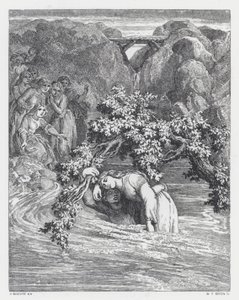 Ilustração para o poema de Tennyson, A Princesa (gravura) de Daniel (after) Maclise