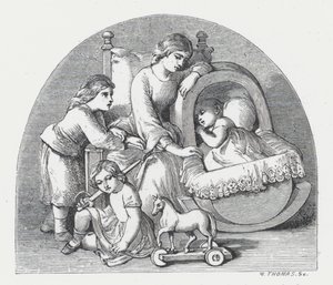 Ilustração para o poema de Tennyson, A Princesa (gravura) de Daniel (after) Maclise