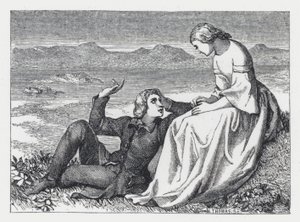 Ilustração para o poema de Tennyson, A Princesa (gravura) de Daniel (after) Maclise