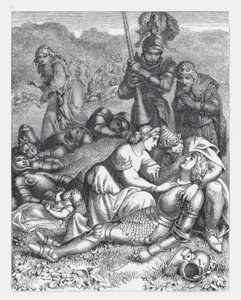 Ilustração para o poema de Tennyson, A Princesa (gravura) de Daniel (after) Maclise