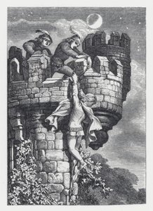 Ilustração para o poema de Tennyson, A Princesa (gravura) de Daniel (after) Maclise