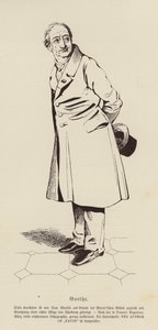 Johann Wolfgang von Goethe, poeta e dramaturgo alemão de Daniel (after) Maclise