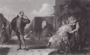 Malvolio, Décima Segunda Noite (gravação) de Daniel (after) Maclise